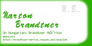 marton brandtner business card